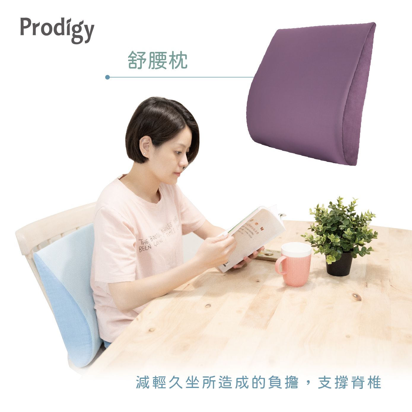 Prodigy波特鉅-舒腰枕(親膚空氣布) / 紫