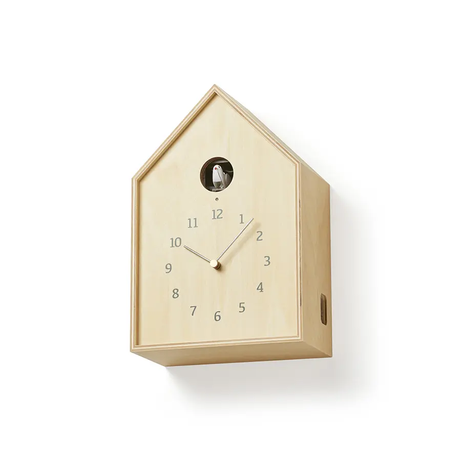 Lemnos Birdhouse布穀鳥報時鐘/ 原木