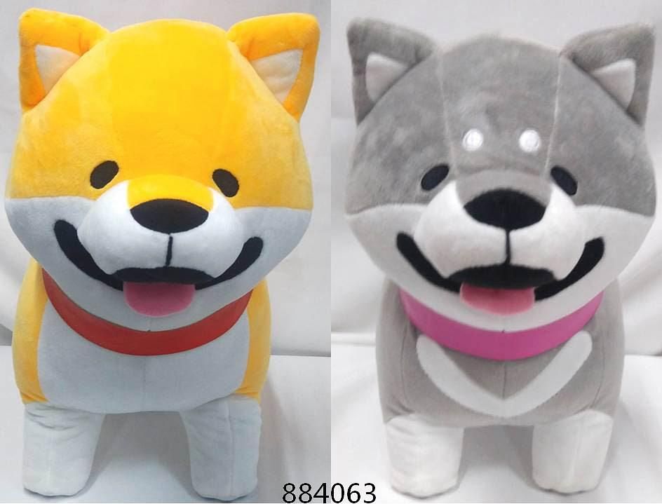 微笑柴犬站姿玩偶/ 16吋/ 2色隨機出貨