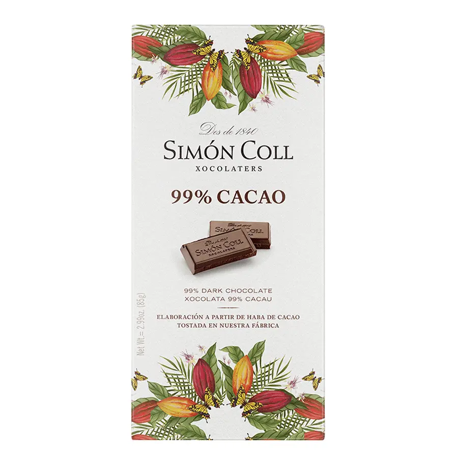 SIMON COLL 99%黑巧克力片