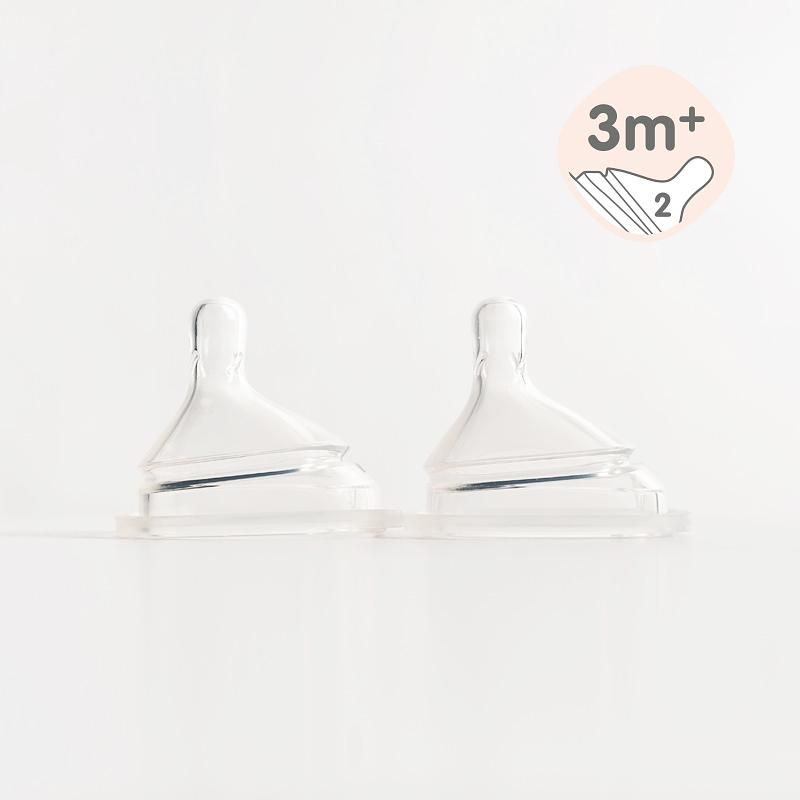 hegen防脹氣真實擬乳智慧奶嘴/ 中速/ 兩入組
