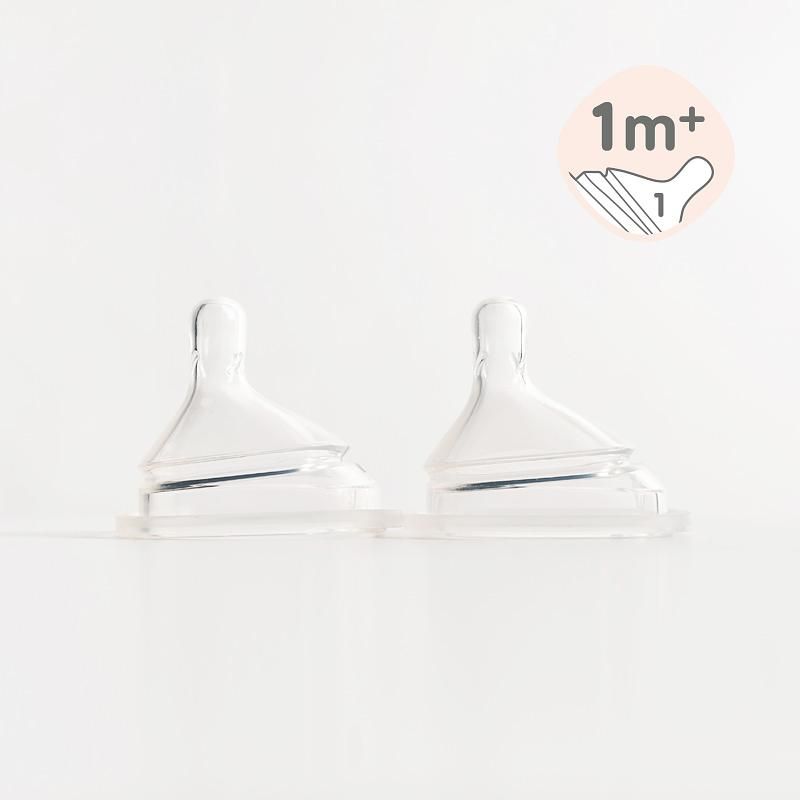 hegen防脹氣真實擬乳智慧奶嘴/ 慢速/ 兩入組