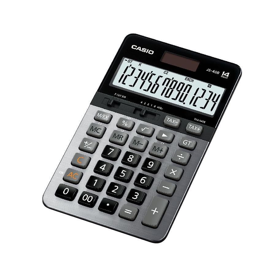 CASIO商用計算機/ 14位元/ 黑灰/ JS-40B/ 新包裝