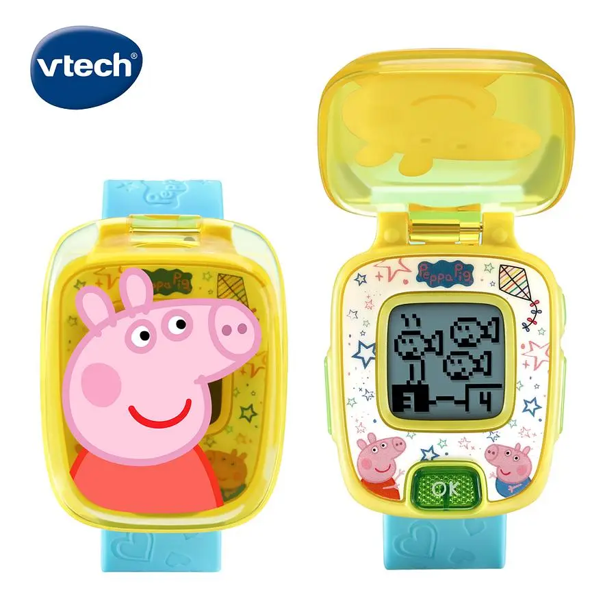 vtech粉紅豬小妹多功能遊戲學習手錶 /藍