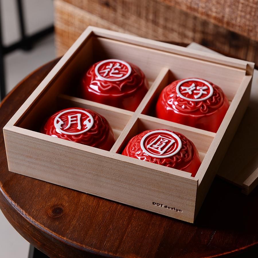 DOTdesign 小口杯禮盒組(紅)