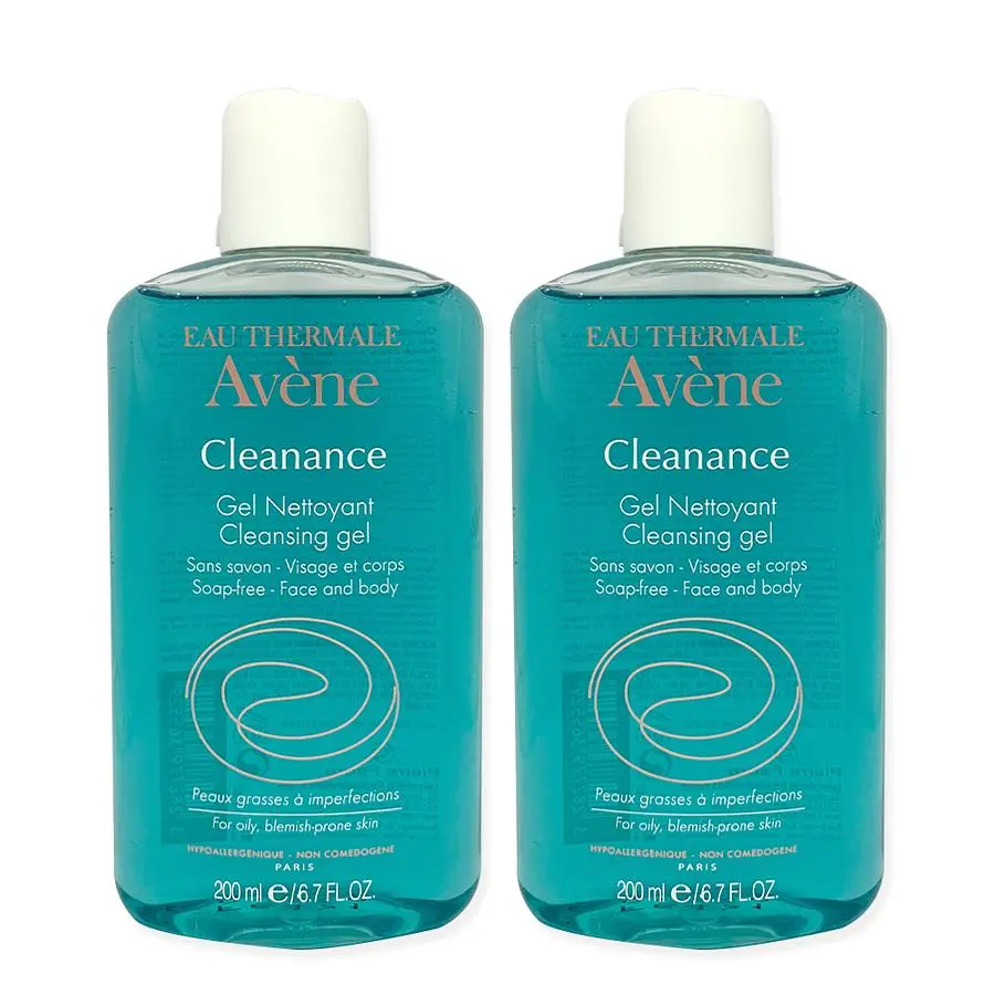 Avene 雅漾 控油清爽潔膚凝膠 200ml 兩入組(公司貨)
