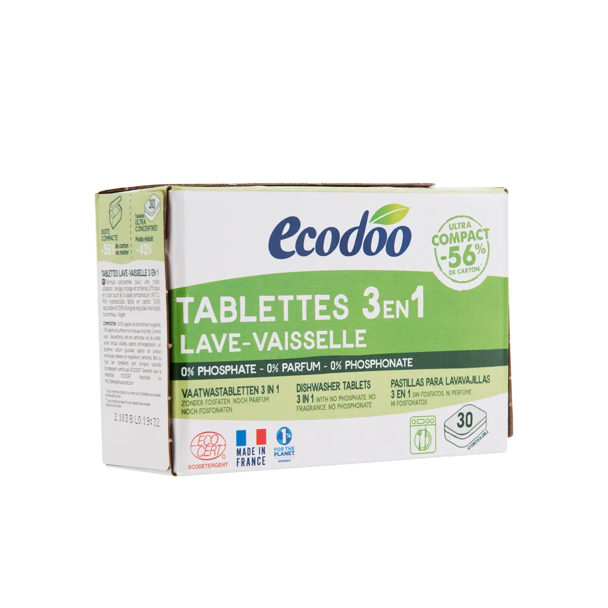 Ecodoo易可多 三效合一環保洗碗錠(30錠)