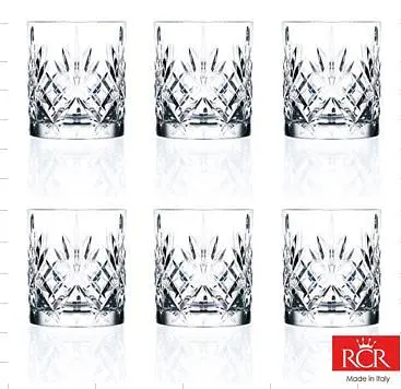 義大利RCR無鉛水晶威士忌杯6入310cc