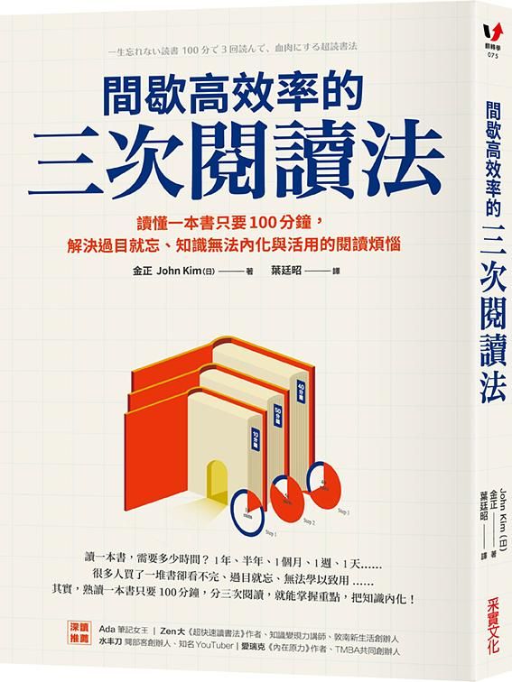 間歇高效率的三次閱讀法: 讀懂一本書只要100分鐘, 解決過目就忘、知識無法內化與活用的閱讀煩惱