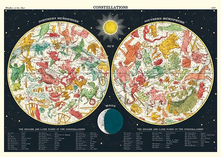 美國 Cavallini 包裝紙/ 星座2