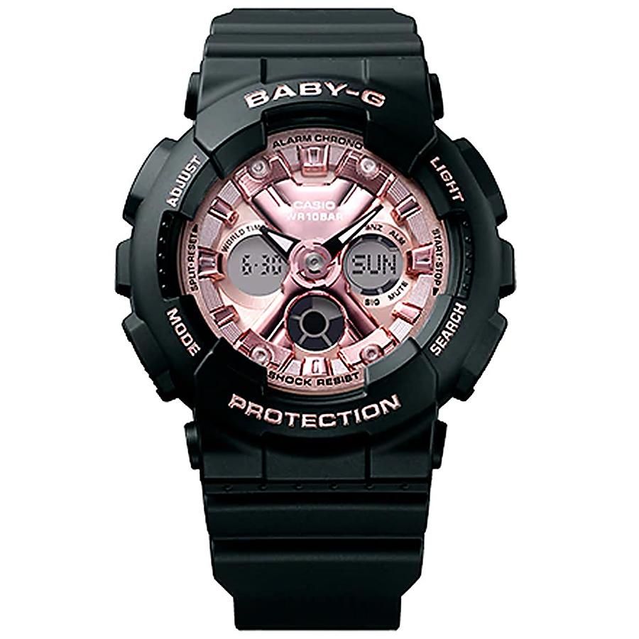 CASIO 卡西歐 BABY-G 人氣休閒手錶-黑X粉紅 BA-130-1A4