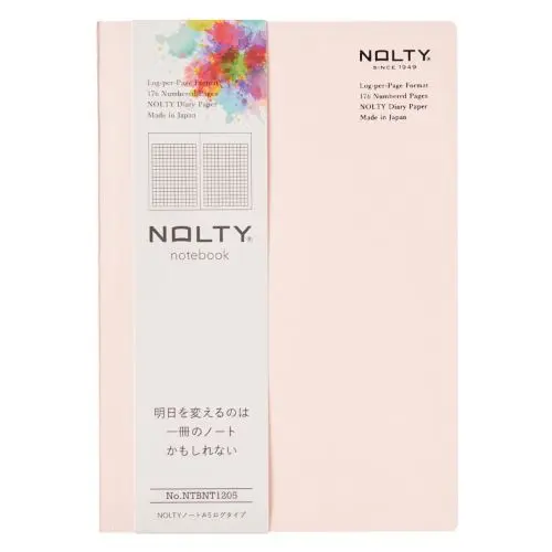 日本NOLTY notebook 日誌格式筆記本/ A5/ 粉