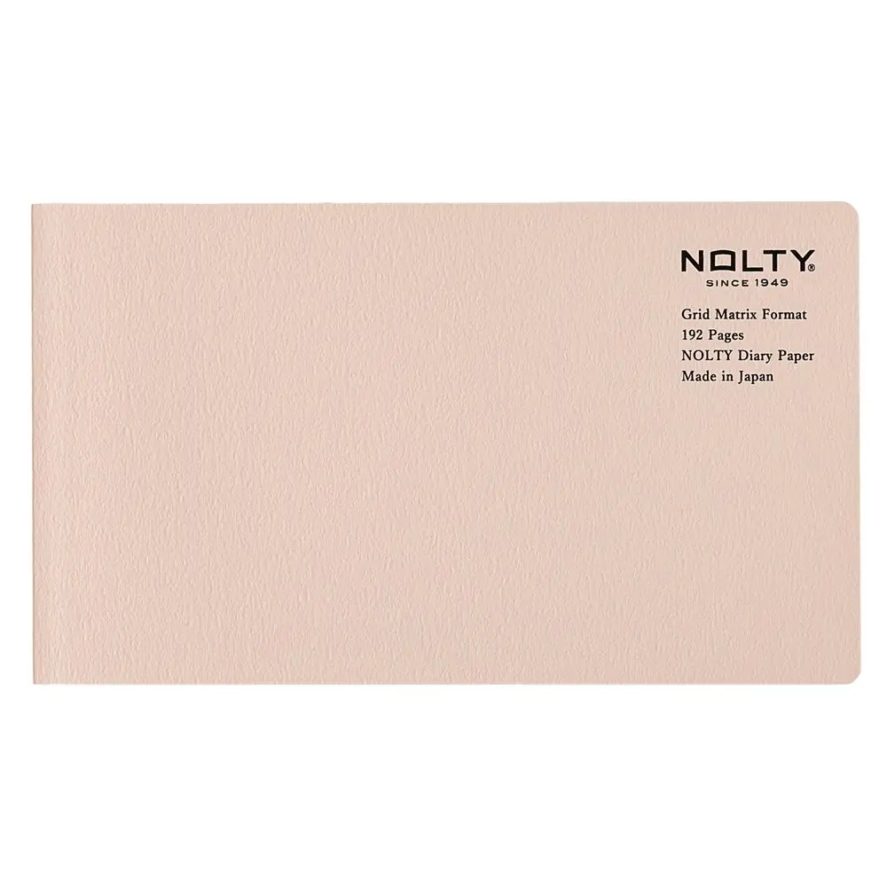 日本NOLTY notebook 方眼矩陣筆記本/ 橫型/ 粉