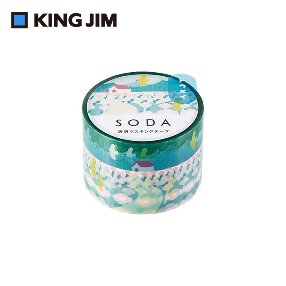 KING JIM Hitotoki Soda透明PET卷狀膠帶/ 30MM/ 家鄉/ CMT30-012