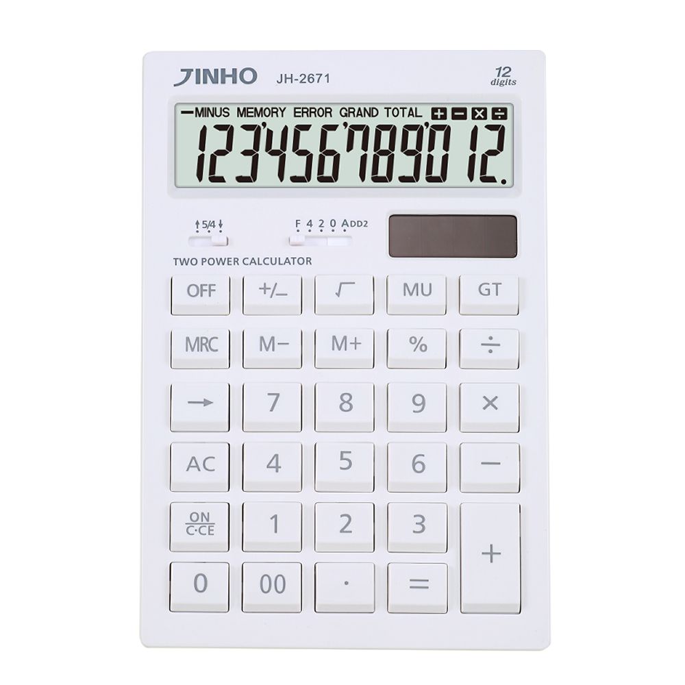 JINHO 12位元桌上型計算機/ JH-2671/ 白色