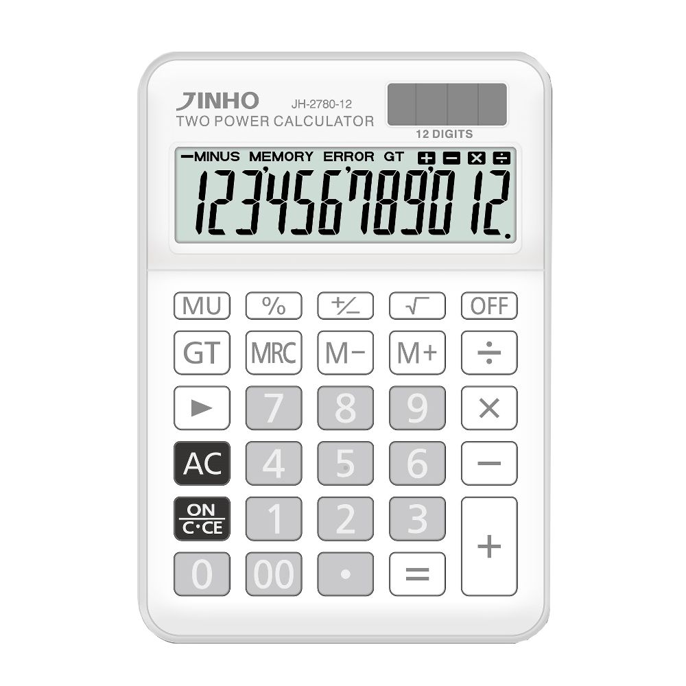 JINHO 12位元桌上型計算機/ JH-2780-12/ 灰白