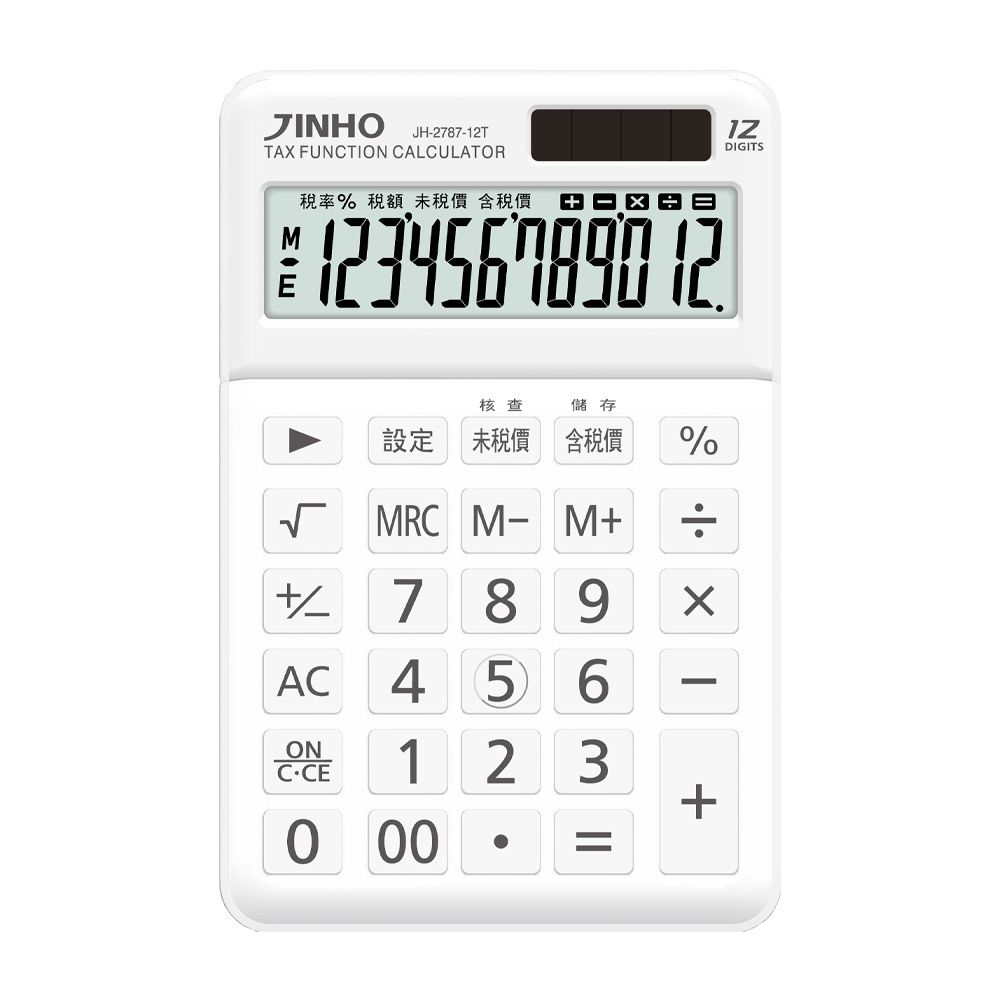JINHO 12位元桌上型計算機/ JH-2787-12T/ 白