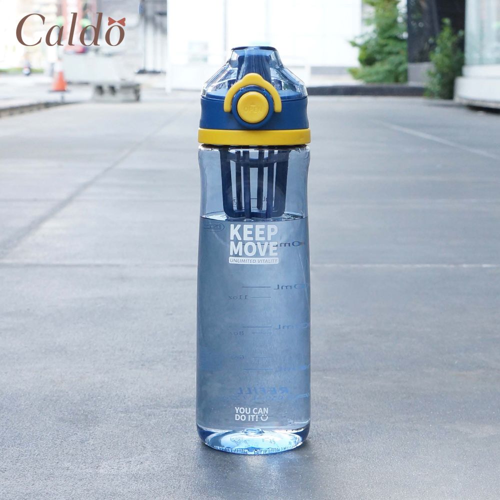 【Caldo 卡朵生活】前進吧清爽系運動水壺 650ML-藍