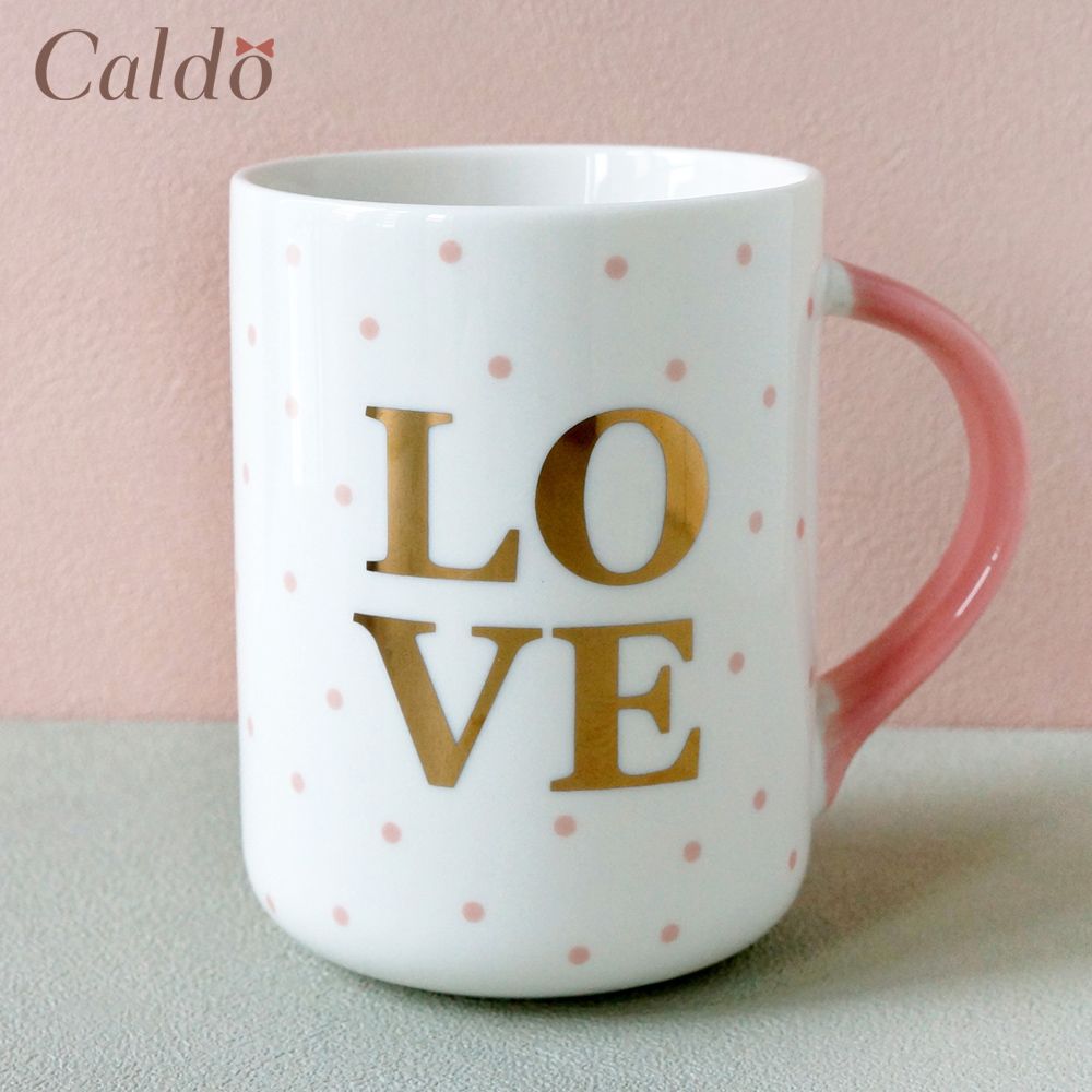 【Caldo 卡朵生活】愛是一切粉系情人馬克杯-點點