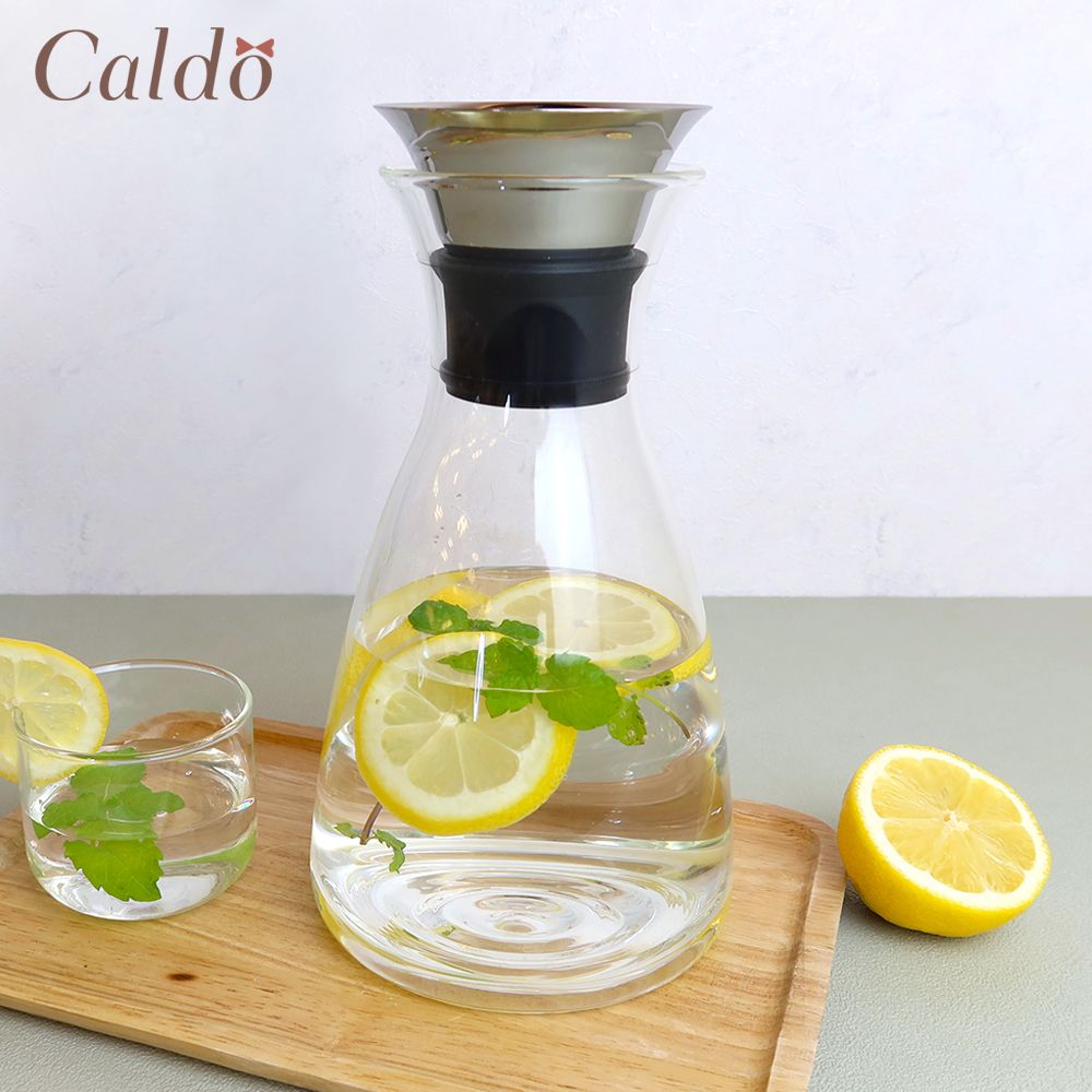 【Caldo 卡朵生活】曲線腰身耐冷熱玻璃水壺 1.4L