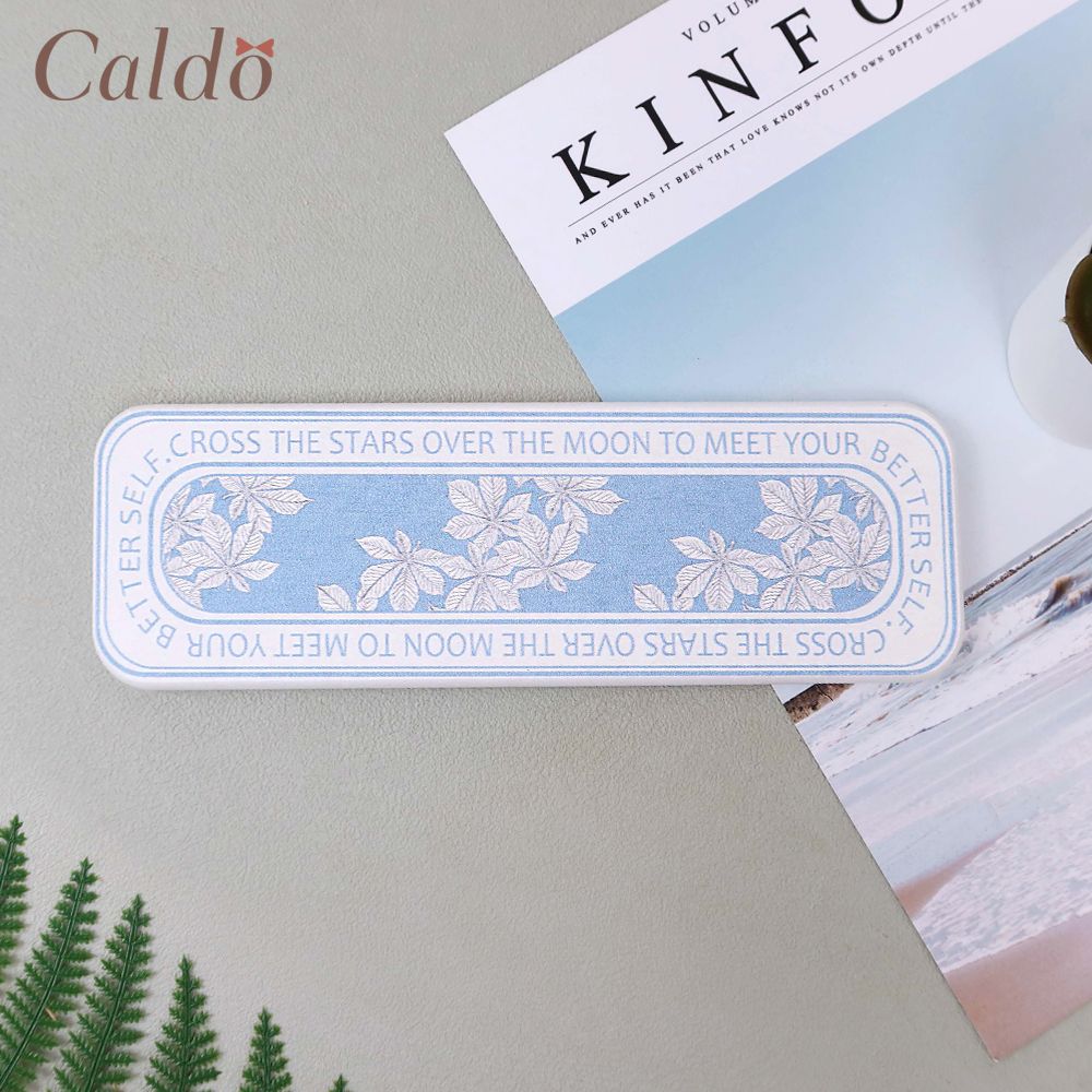 【Caldo 卡朵生活】森林系長型珪藻土置物墊-淺藍