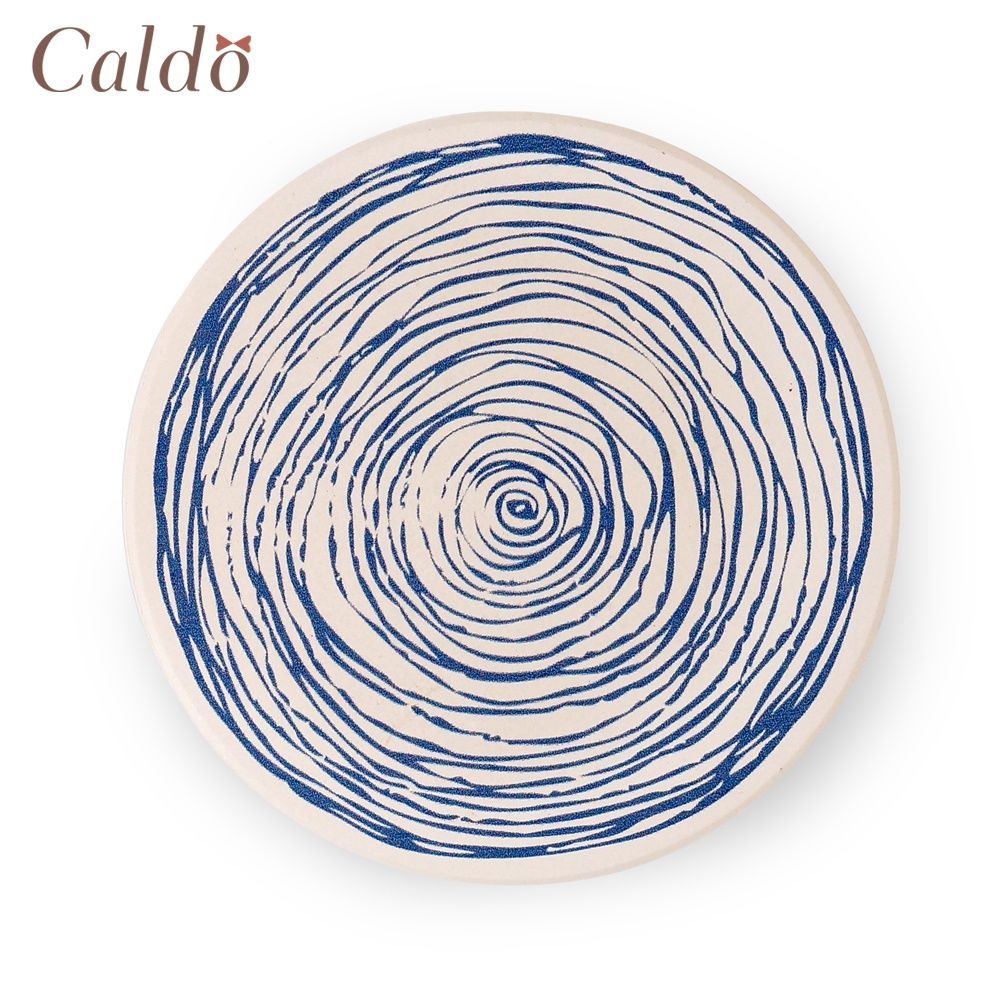 【Caldo 卡朵生活】流動時光圓形珪藻土杯墊-無限循環