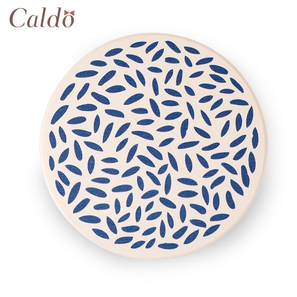 【Caldo 卡朵生活】流動時光圓形珪藻土杯墊-點點稻穗
