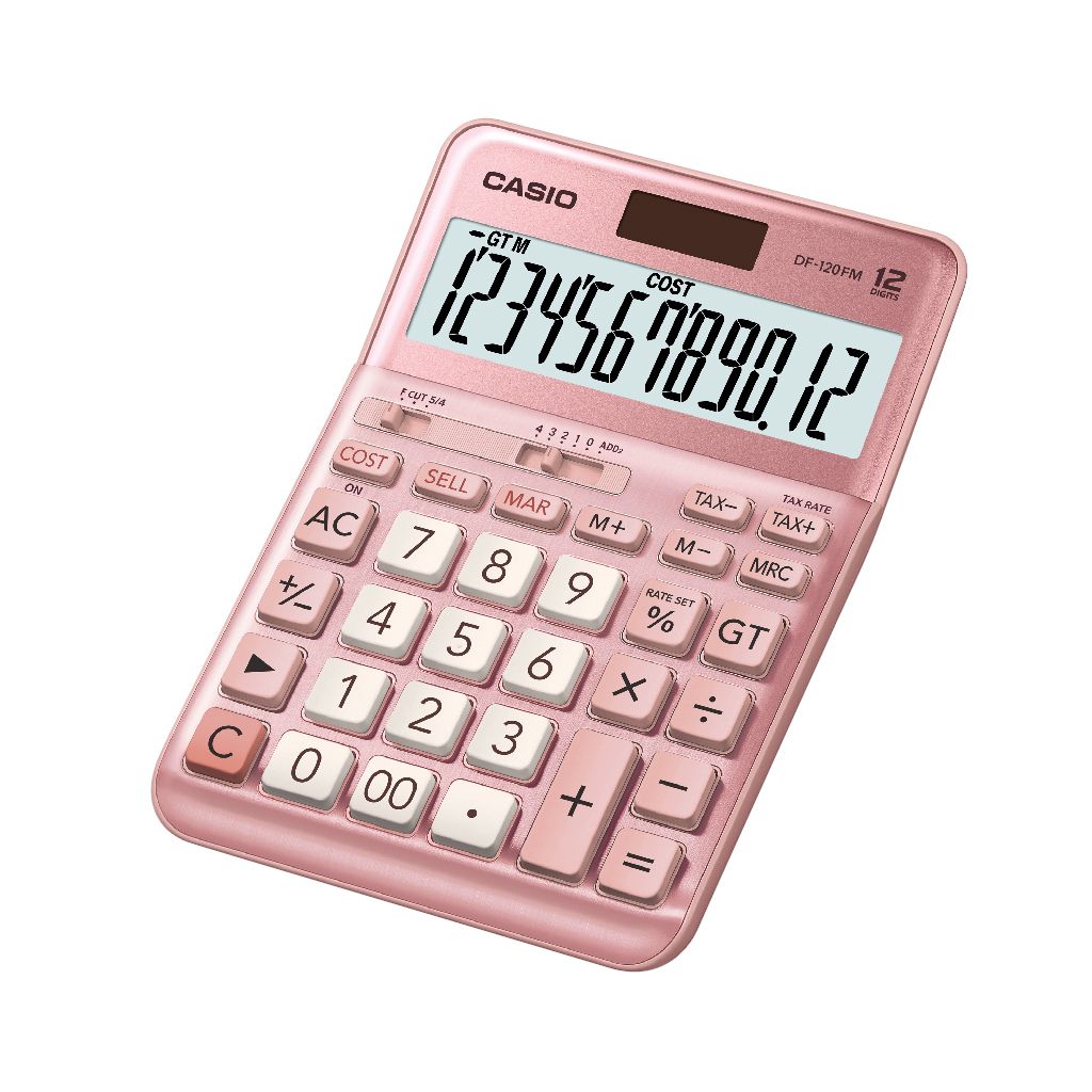 CASIO商用計算機/ 12位元/ 粉紅色/ DF-120FM-PK