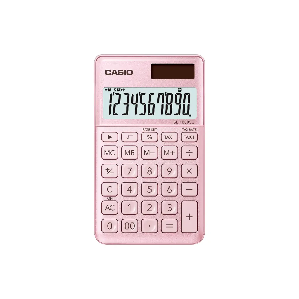 CASIO香檳計算機/ 攜帶型/ 10位元/ 粉紅香檳/ SL-1000SC-PK/ 泡殼包裝