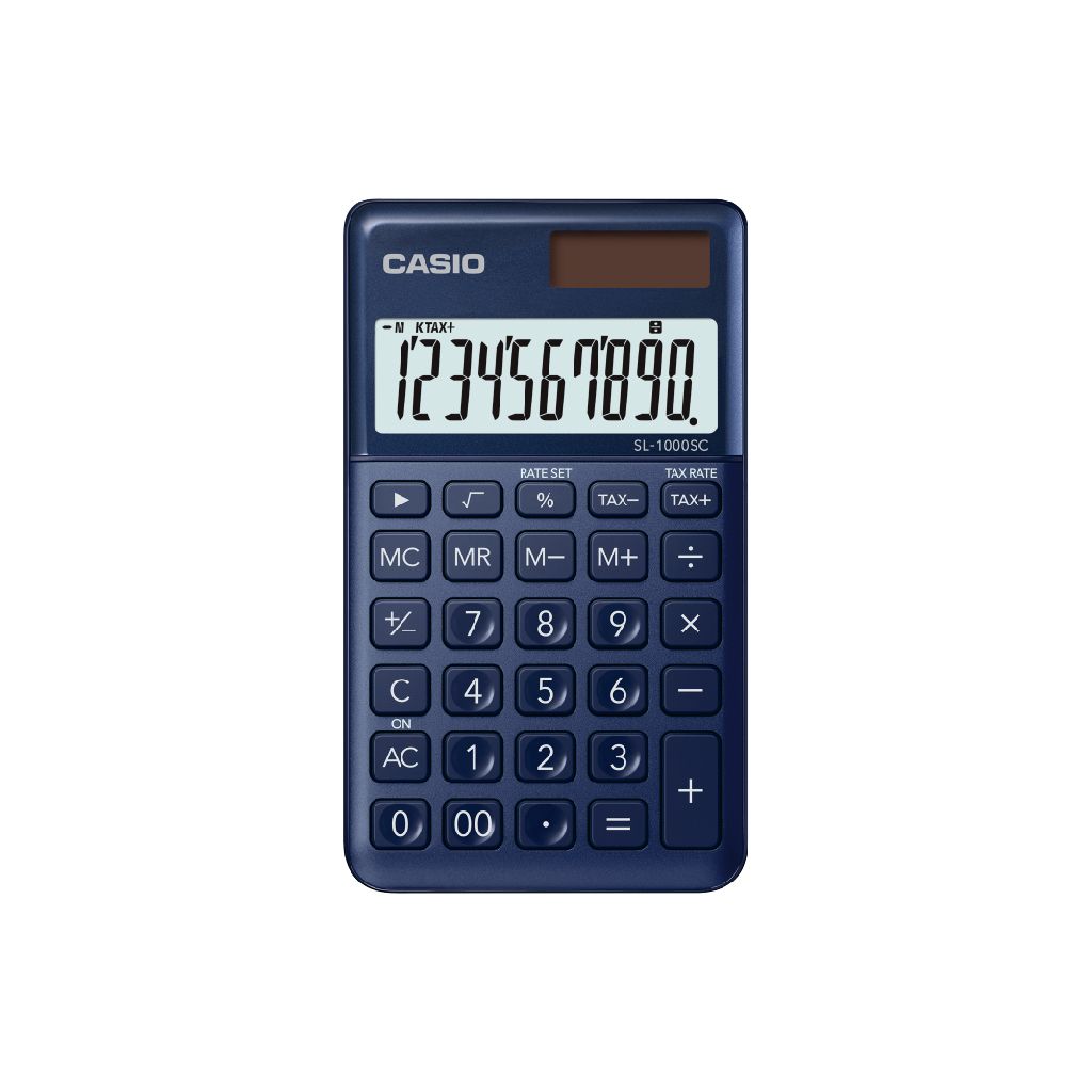 CASIO香檳計算機/ 攜帶型/ 10位元/ 藍莓香檳/ SL-1000SC-NY