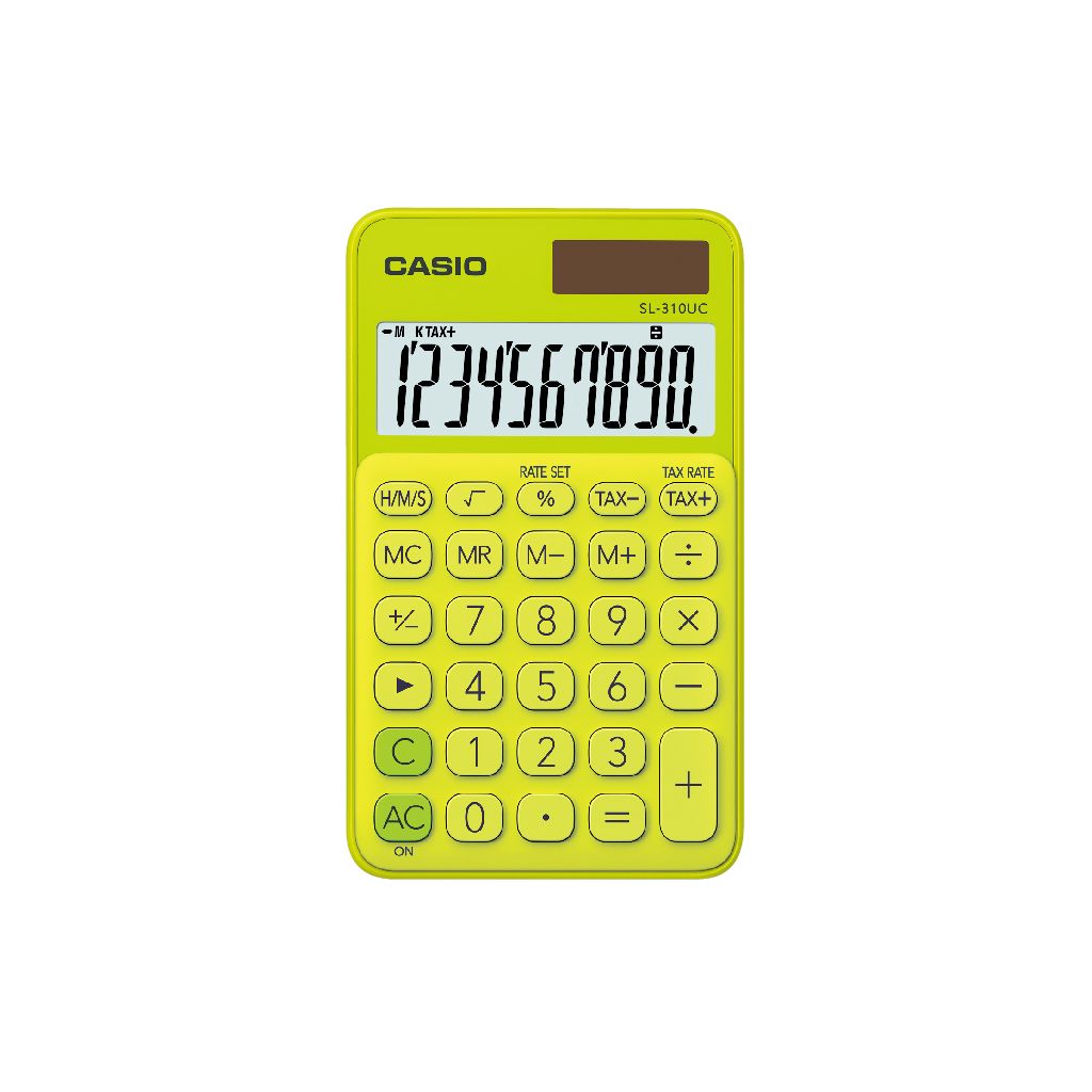 CASIO馬卡龍計算機/ 10位元/ 芥末黃/ SL-310UC-YG/ 泡殼包裝
