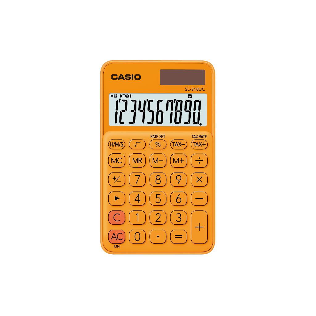 CASIO馬卡龍計算機/ 10位元/ 香橙橘/ SL-310UC-RG/ 泡殼包裝