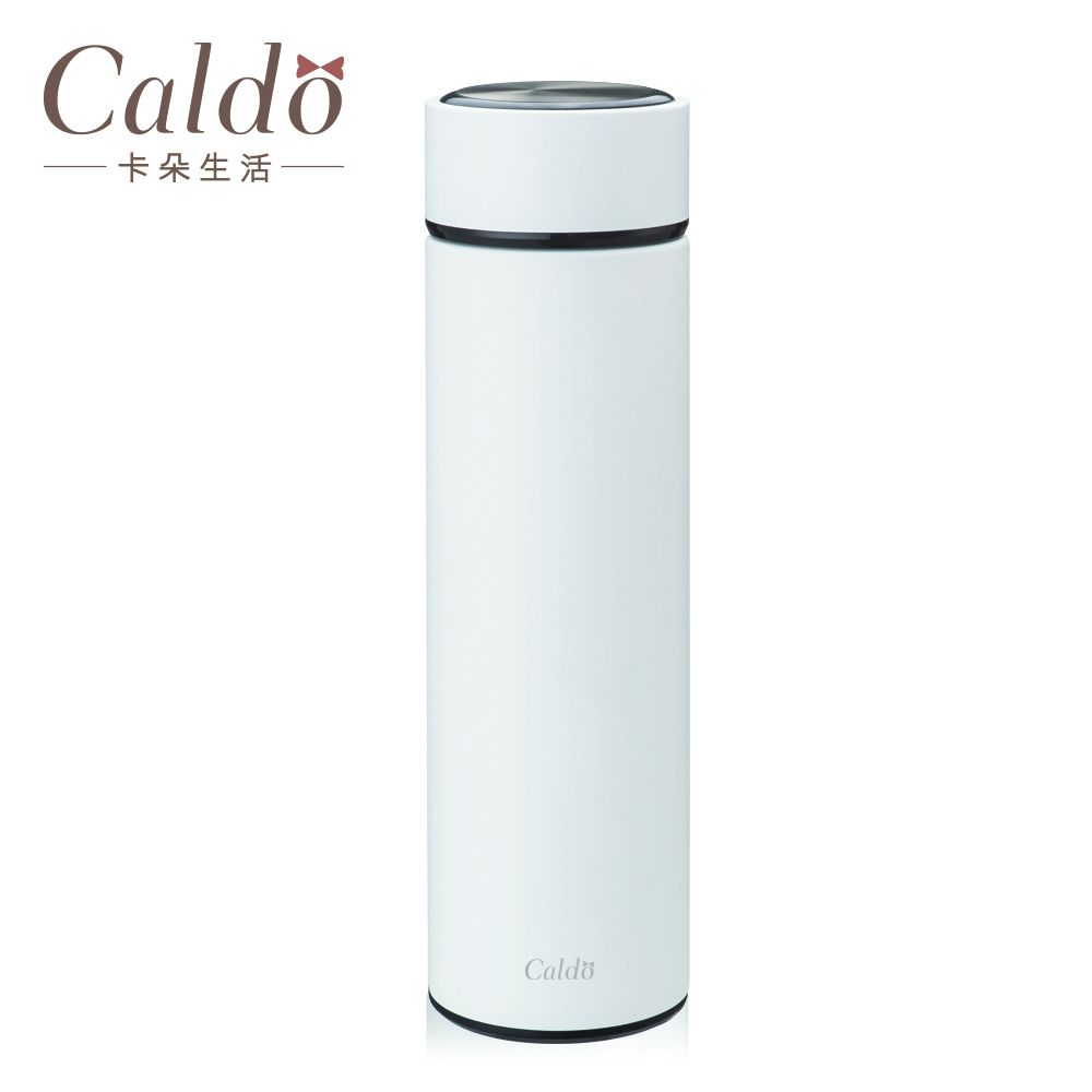 【Caldo 卡朵生活】FM006 簡約風不鏽鋼保溫瓶500ml-白