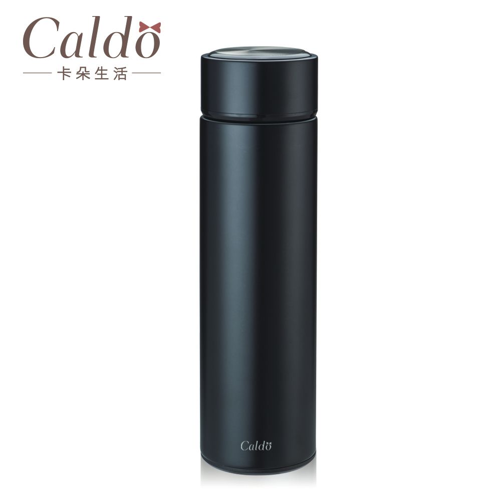 【Caldo 卡朵生活】FM006 簡約風不鏽鋼保溫瓶500ml-黑
