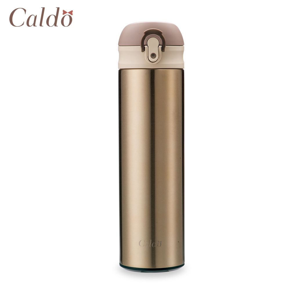 【Caldo 卡朵生活】曖曖內含光彈蓋不鏽鋼保溫瓶 500ml-琥珀金