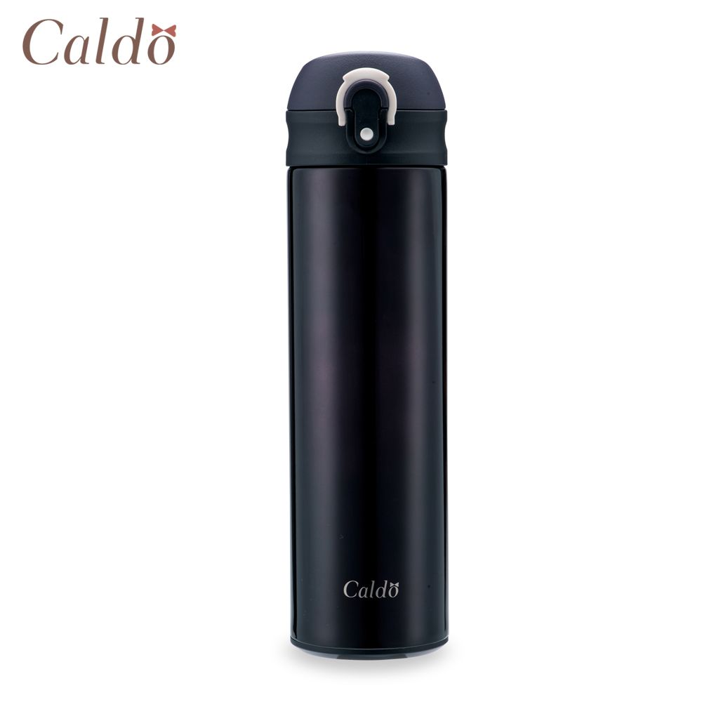【Caldo 卡朵生活】曖曖內含光彈蓋不鏽鋼保溫瓶 500ml-靜謐黑