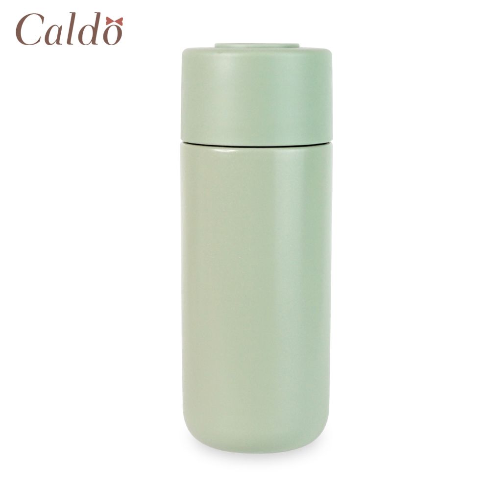【Caldo 卡朵生活】清韻316不鏽鋼泡茶隨身保溫瓶 330ml-嫩綠