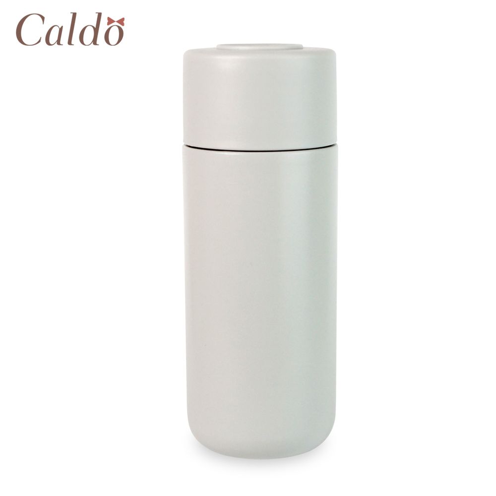 【Caldo 卡朵生活】清韻316不鏽鋼泡茶隨身保溫瓶 330ml-杏白