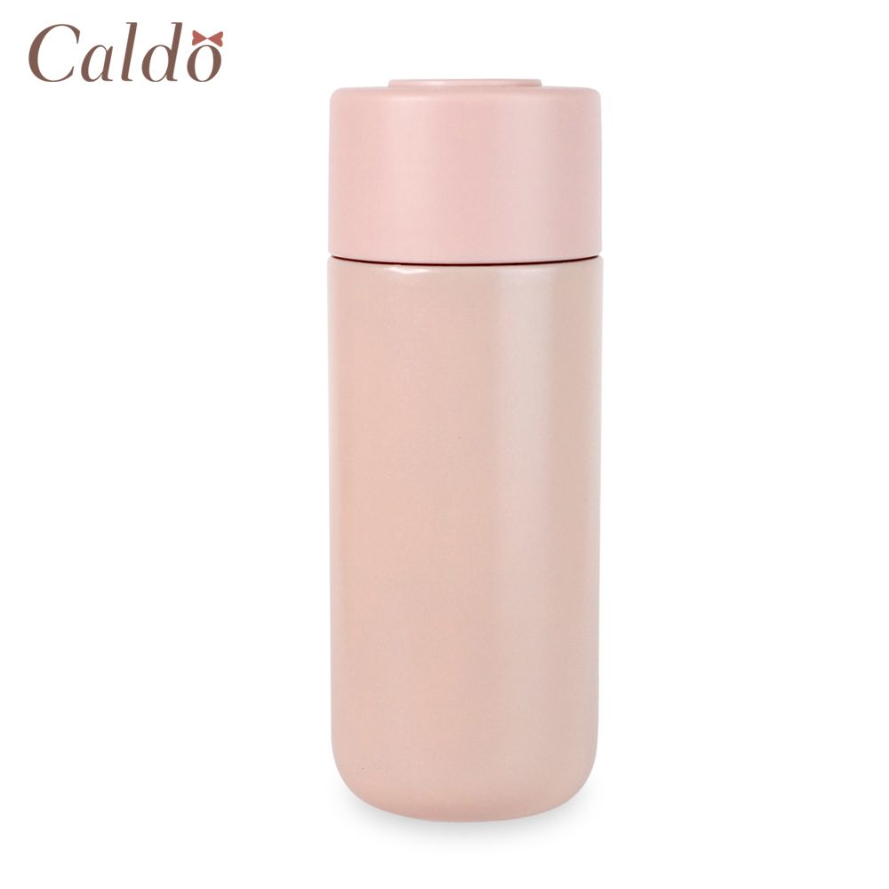 【Caldo 卡朵生活】清韻316不鏽鋼泡茶隨身保溫瓶 330ml-櫻粉