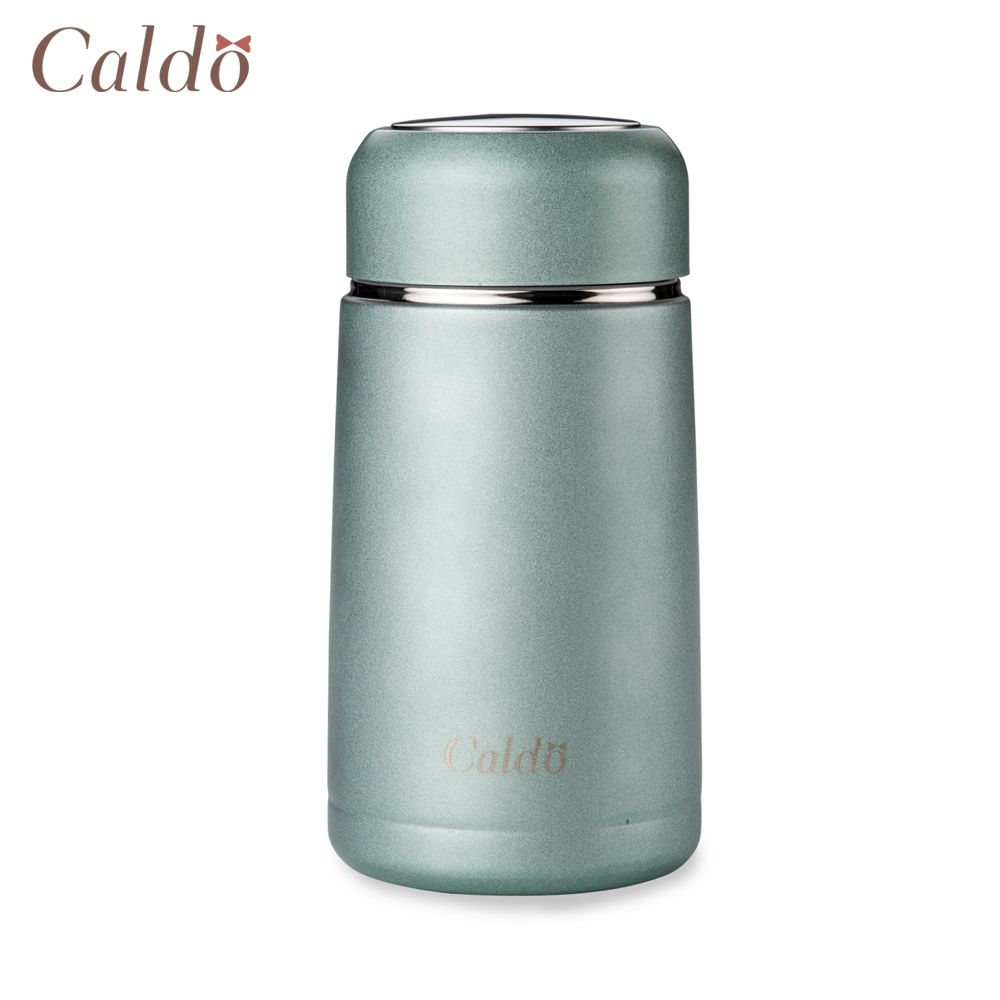 【Caldo 卡朵生活】迷妳補妝304不鏽鋼隨身保溫瓶 330ML-霧綠