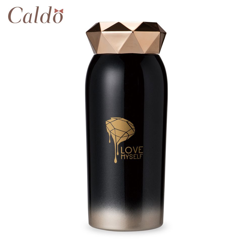 【Caldo 卡朵生活】閃閃惹愛造型不鏽鋼保溫瓶 300ML-黑