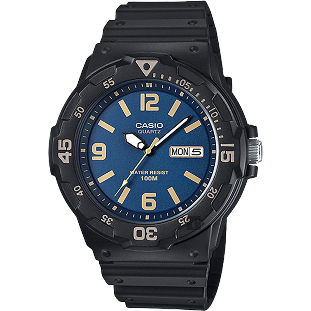 CASIO卡西歐 DIVER LOOK 潛水運動風手錶-藍x黑/47.9mm