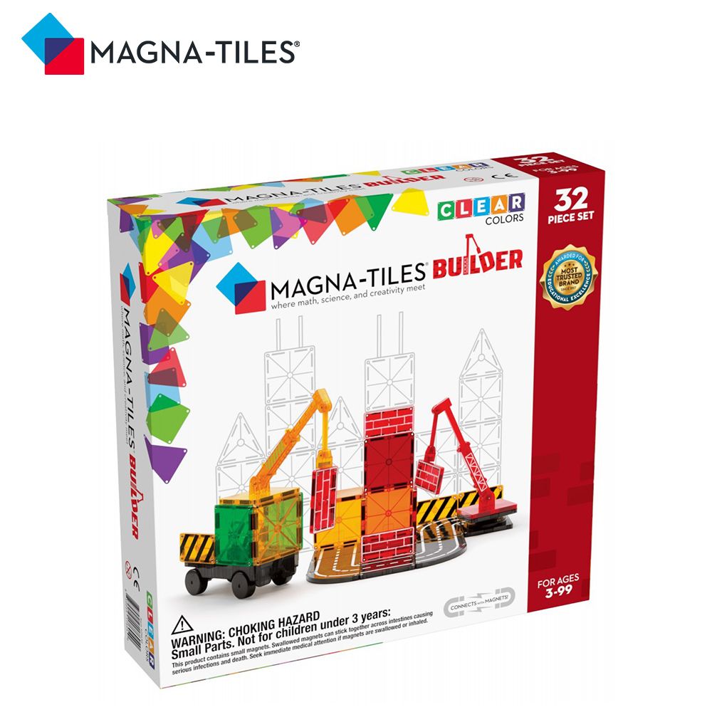 Magna-Tiles®磁力積木-工程基地32片(21632)/ 磁力片