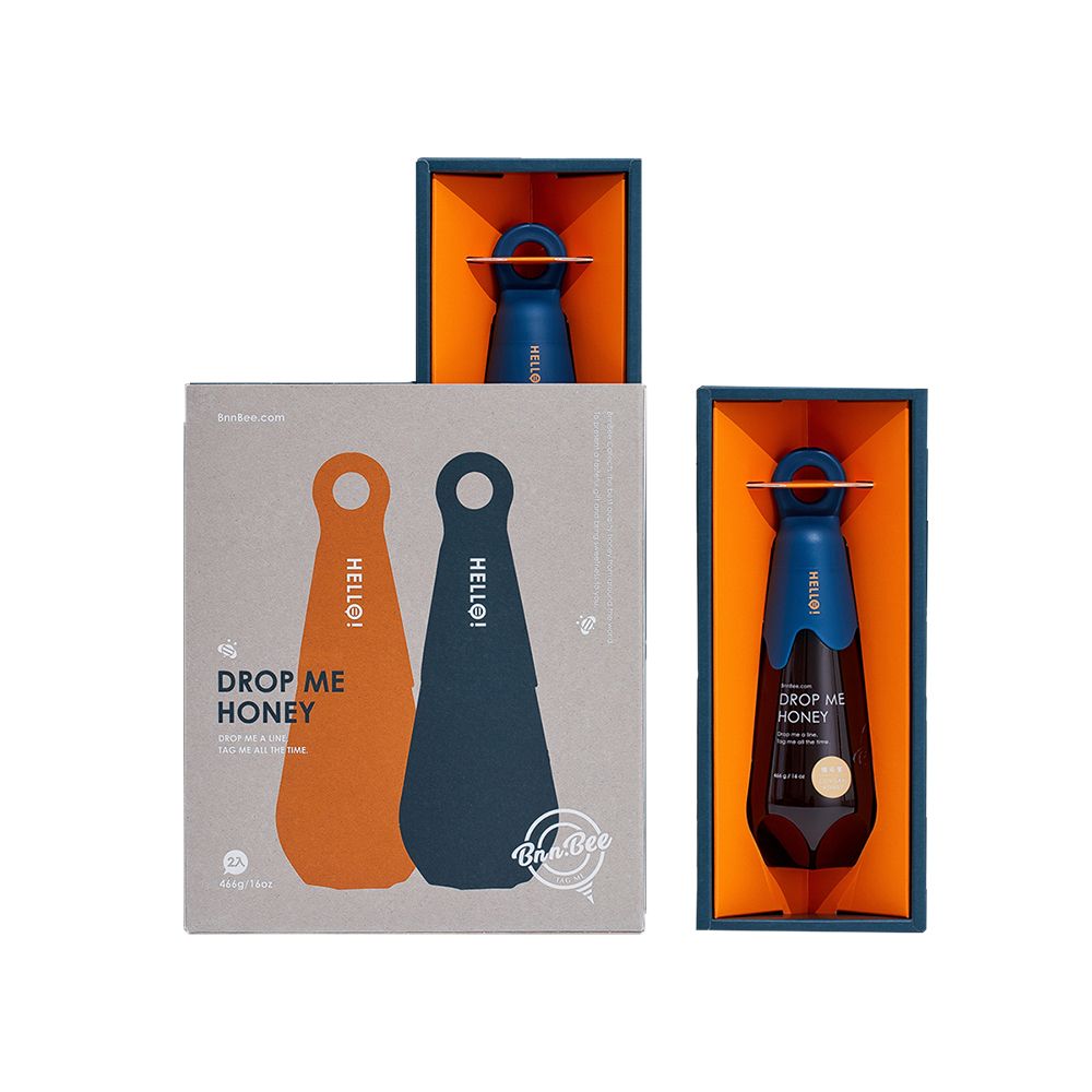 BnnBee DropMeTwic手擠空降瓶2入禮盒/ 龍眼蜂蜜+荔枝蜂蜜