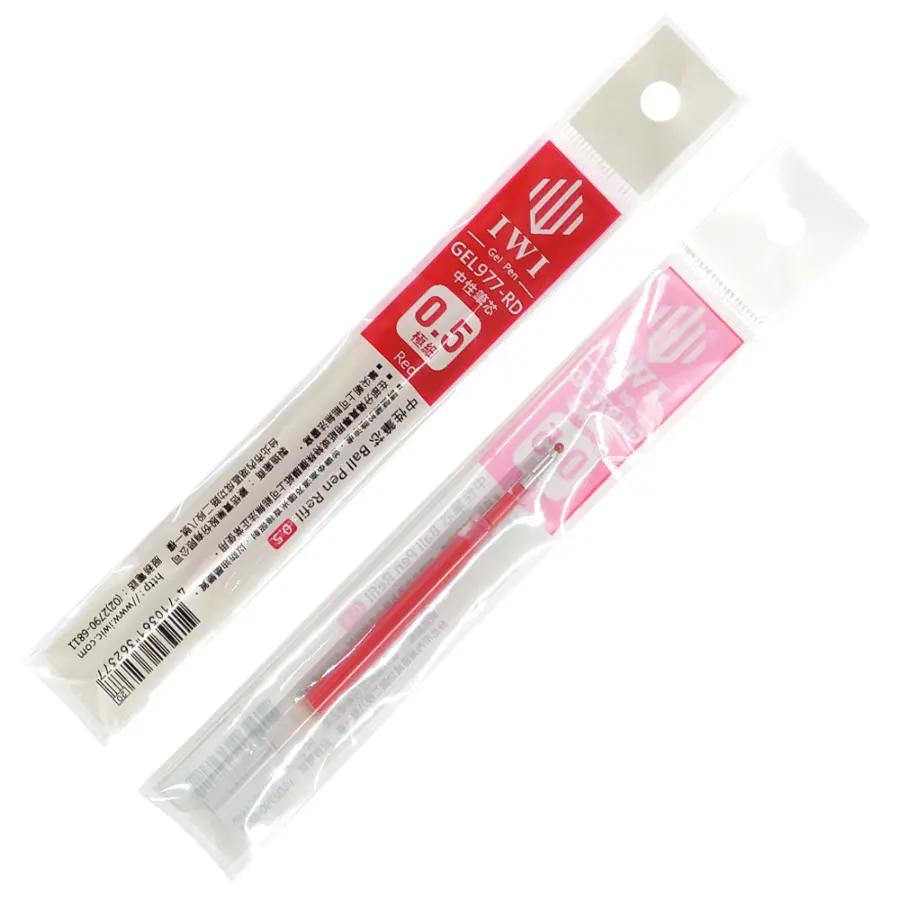 IWI Gel中性筆芯/ 0.5/ 1入裝/ 紅