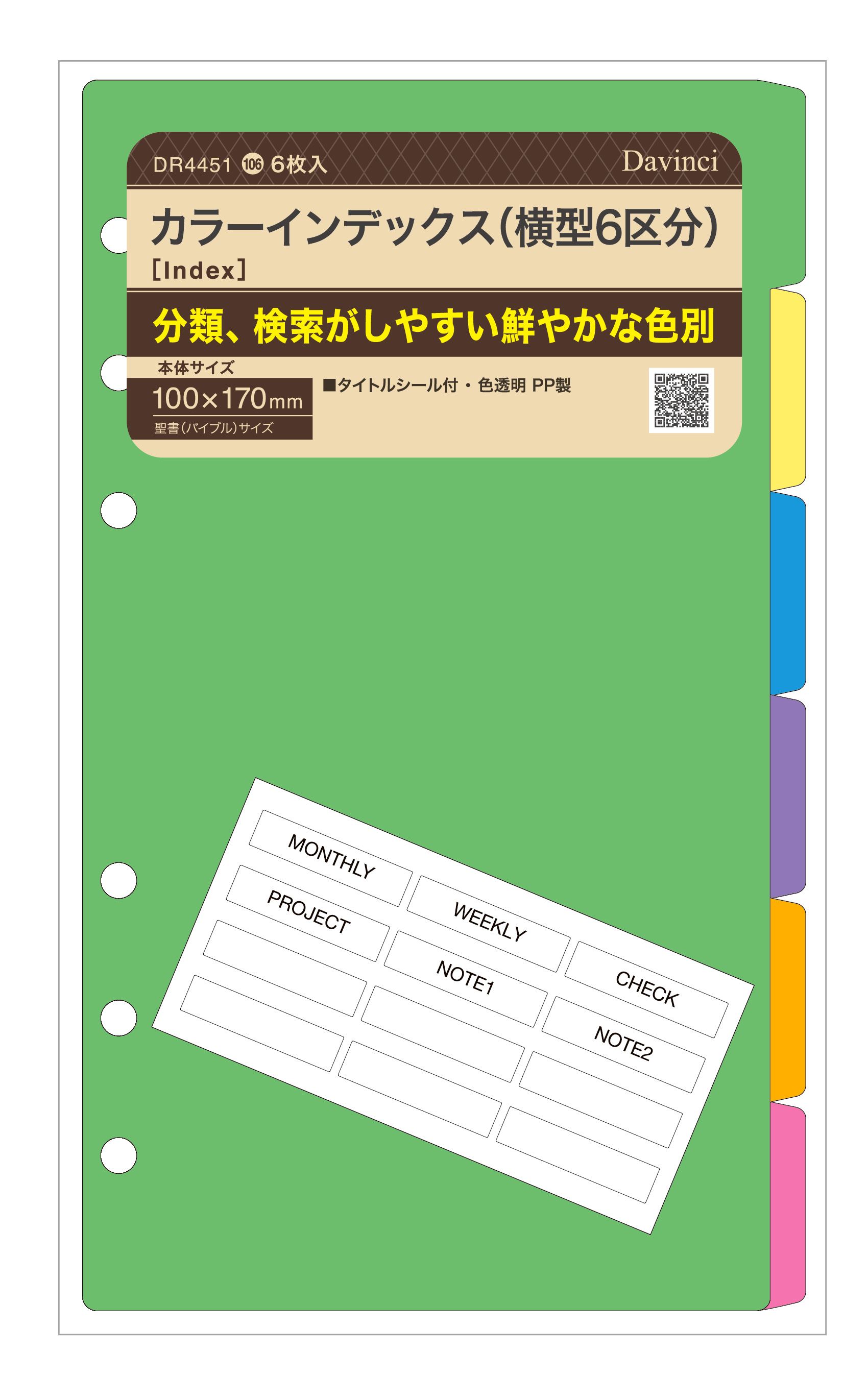 Raymay聖書側索引6區分內頁