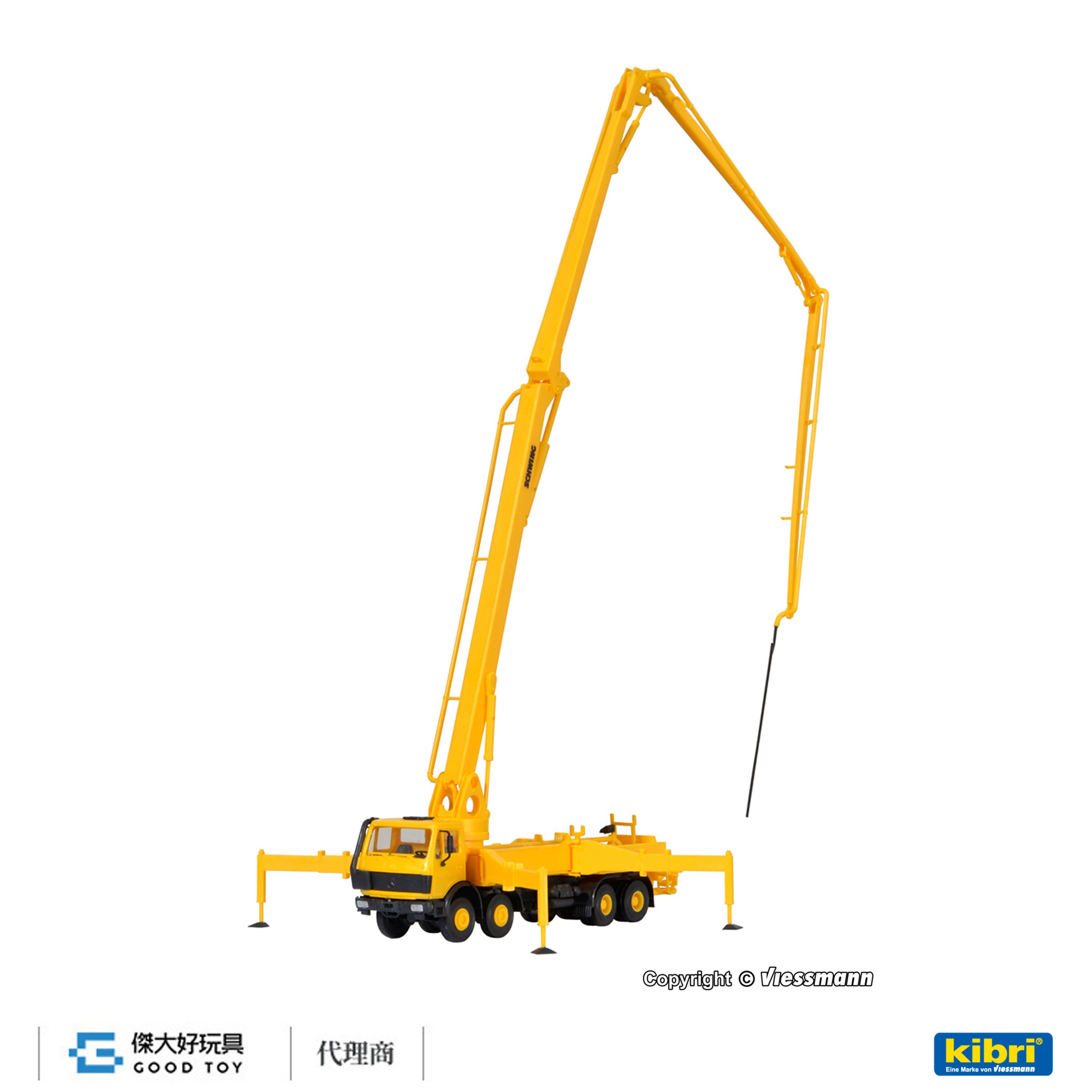 kibri 10200 (HO kit) SCHWING 4軸混凝土泵送車