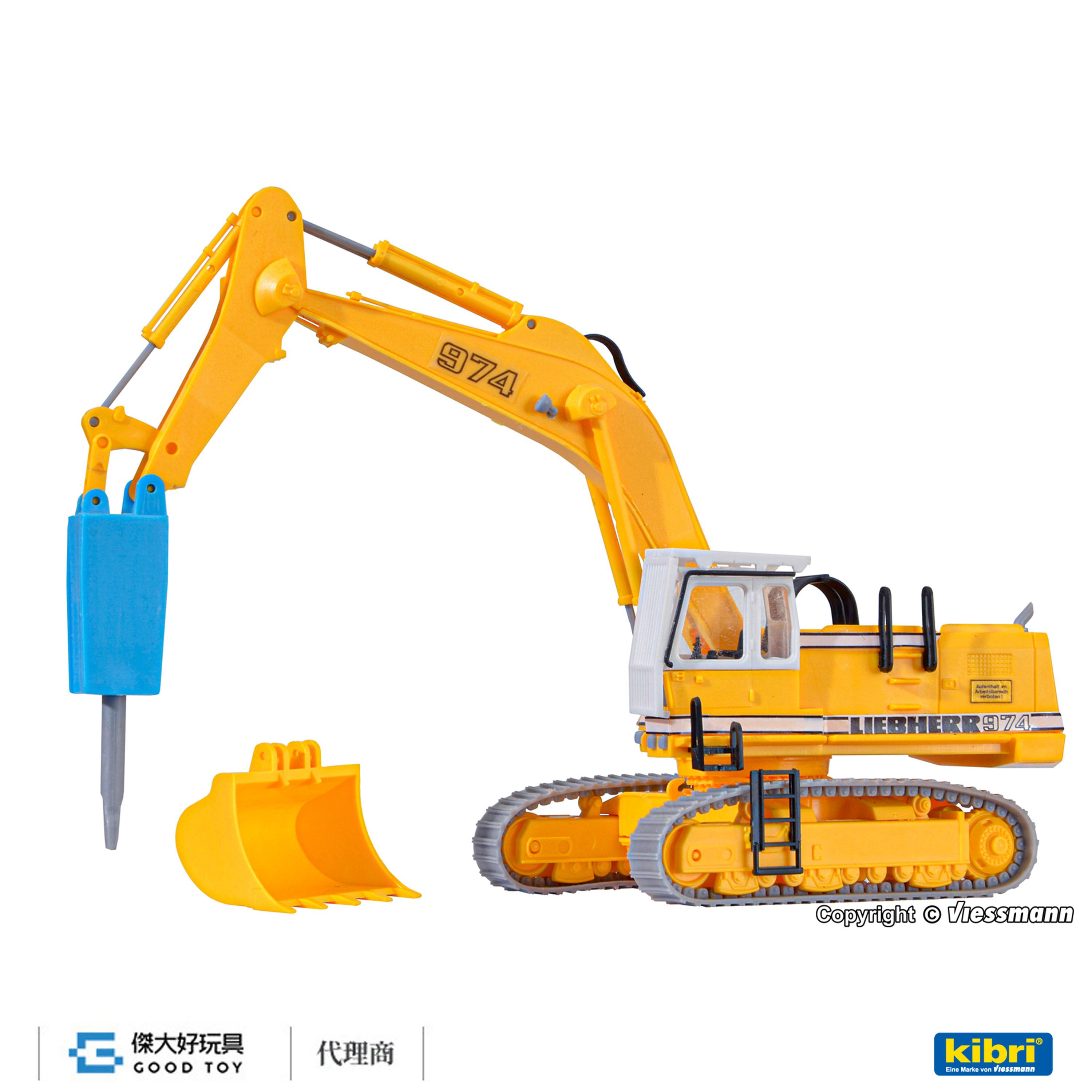 kibri 11271 (HO kit) LIEBHERR 974 挖掘機/液壓破碎錘(附保護網)