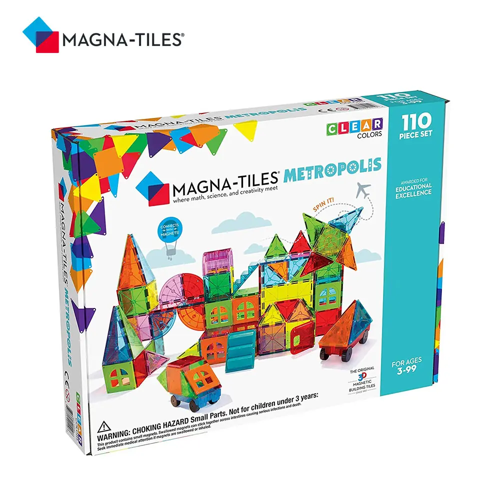 Magna-Tiles®都市磁力積木110片(20110)/ 磁力片
