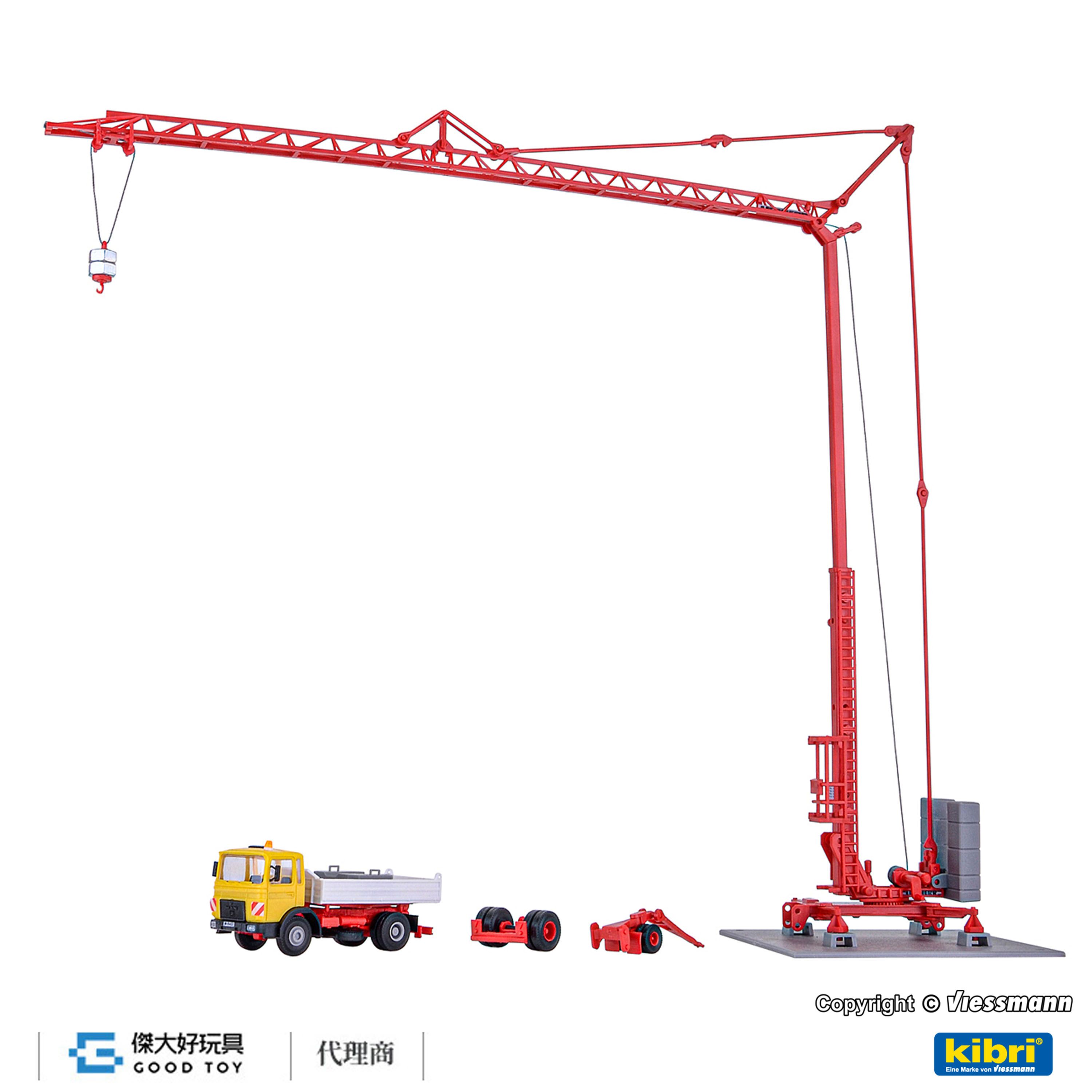 kibri 13025 (HO kit) MAN 自卸車+LIEBHERR SK 20 快組式起重機